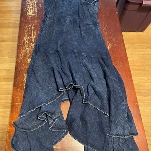Ariat Denim Racerback shark bite hem dress blue in color size M